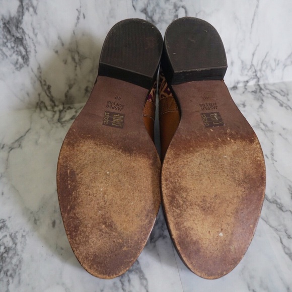 Anthropologie Jasper & Jerra  Leather Booties 40 - Picture 3 of 7